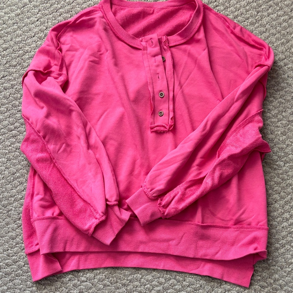 Vibrant Pink Long Sleeve Top